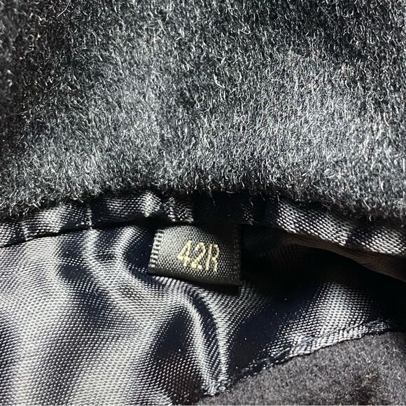 Pronto Moda Black Cashmere Blend Trench Coat Size 42R - Picture 8 of 16